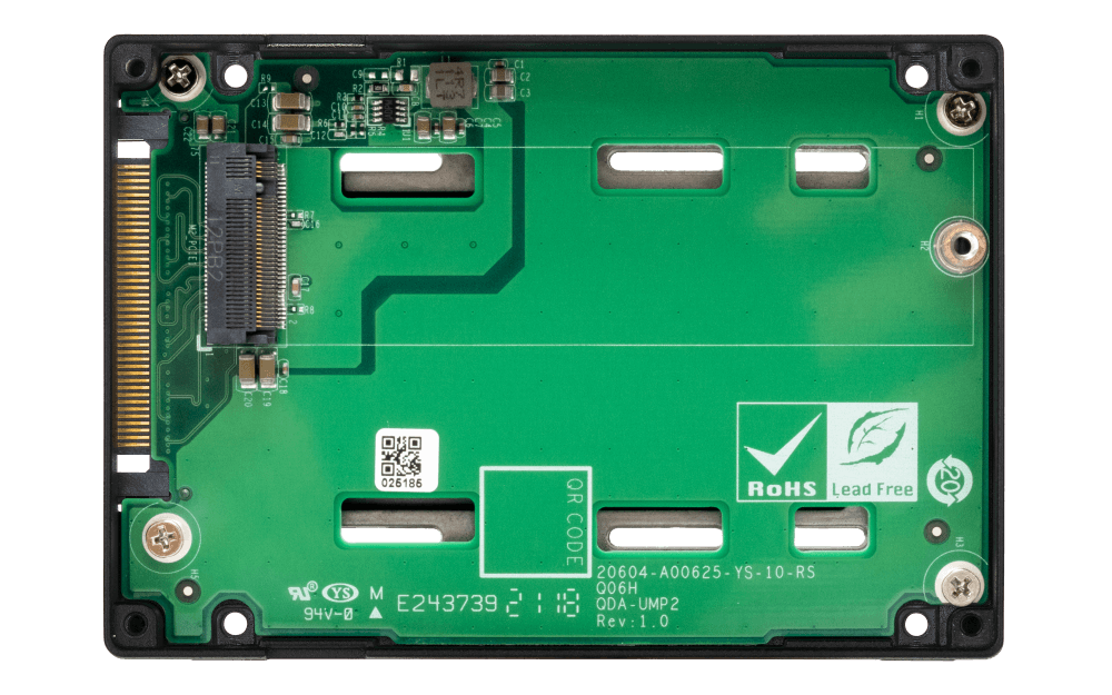 (NEW VENDOR) QNAP QDA-UMP4 U.2 PCIe NVMe Gen4 x4 to Single M.2 2280 PCIe NVMe Gen4 x4 Adapter - C2 Computer