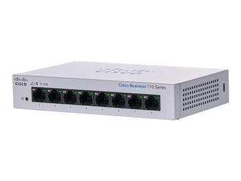 (NEW VENDOR) CISCO CBS110-8T-D-UK CBS110 Unmanaged 8-port GE, Desktop, Ext PS - C2 Computer