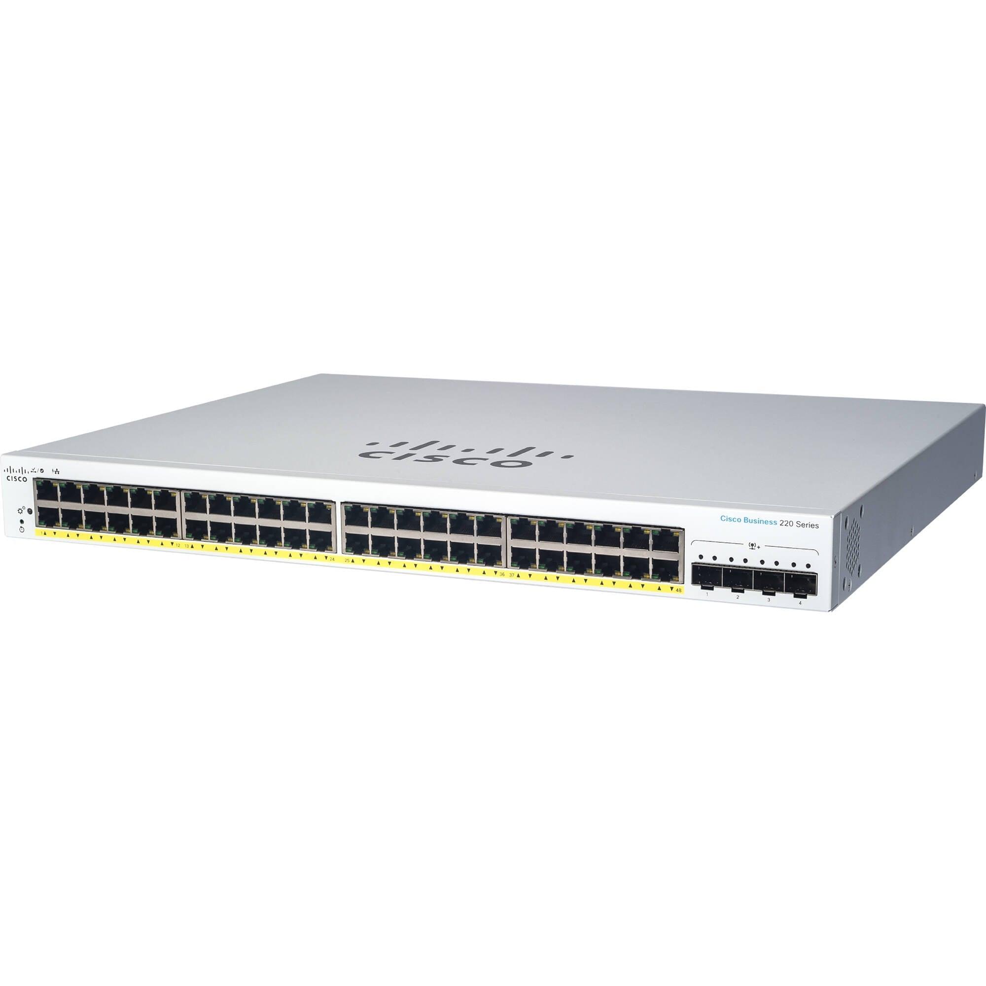 (NEW VENDOR) CISCO CBS250-48P-4G-UK CBS250 Smart 48-port GE, PoE, 4x1G SFP - C2 Computer